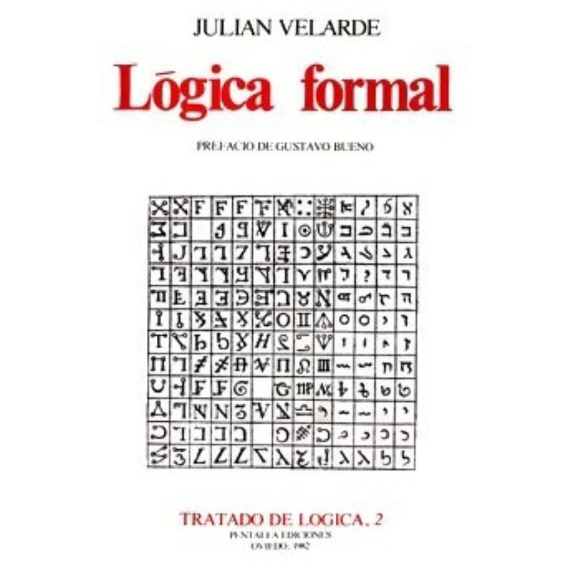 Imagen de la portada del libro Lógica Formal, con un fondo blanco y título en rojo.